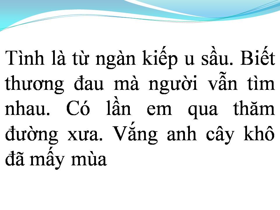 Lời bài hát MỘT THỜI HOA MỘNG