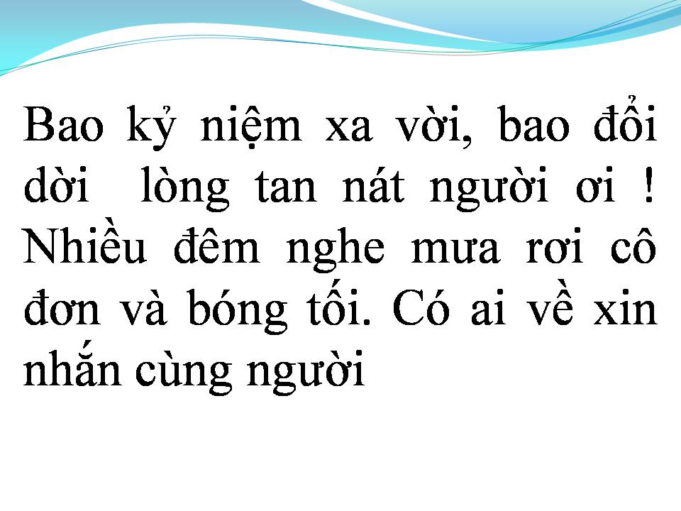 Lời bài hát MỘT THỜI HOA MỘNG