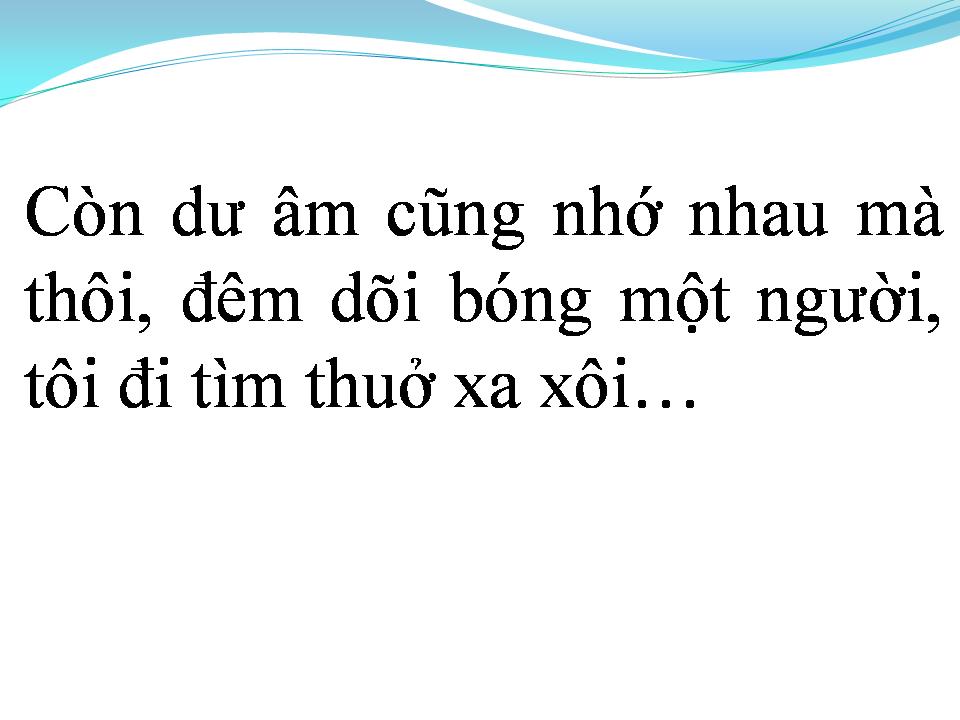 Lời bài hát MỘT THUỞ YÊU ĐÀN