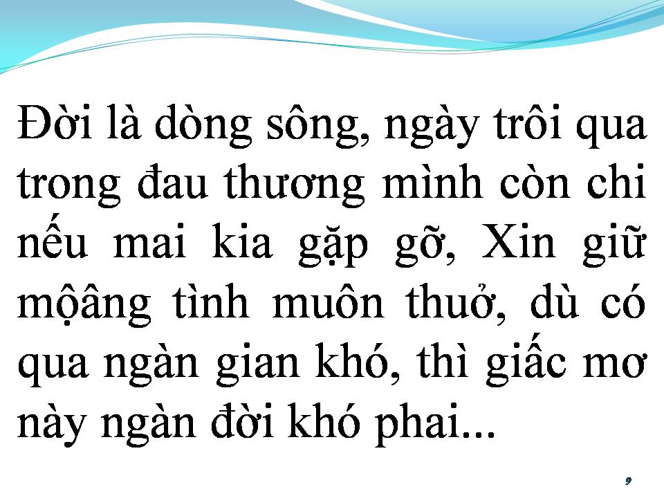 Lời bài hát MỘT THUỞ YÊU NGƯỜI