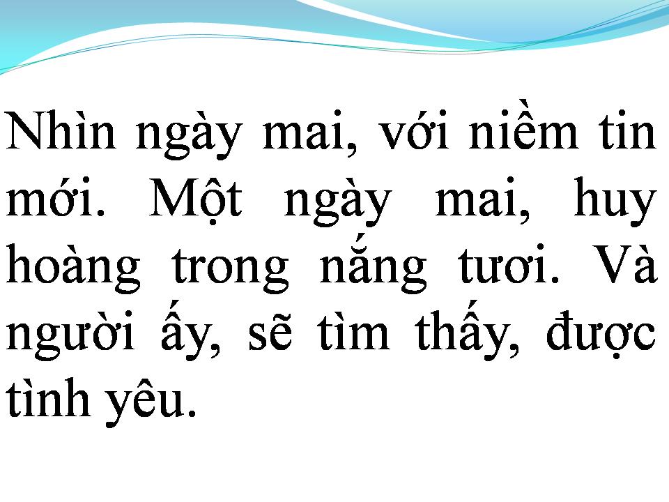 Lời bài hát MỘT TÌNH YÊU