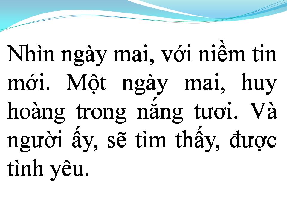 Lời bài hát MỘT TÌNH YÊU