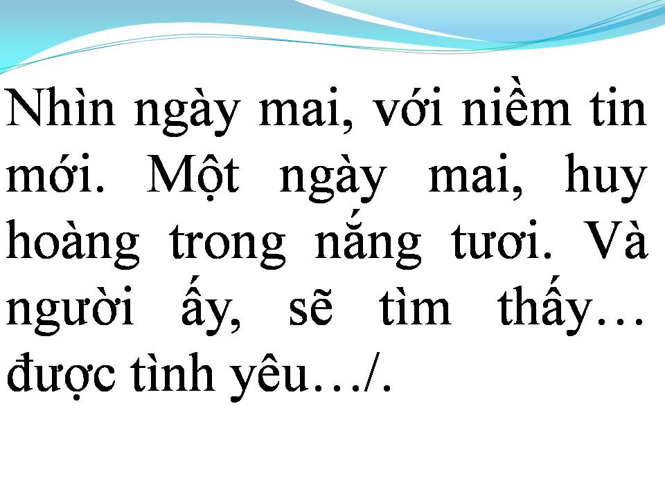 Lời bài hát MỘT TÌNH YÊU