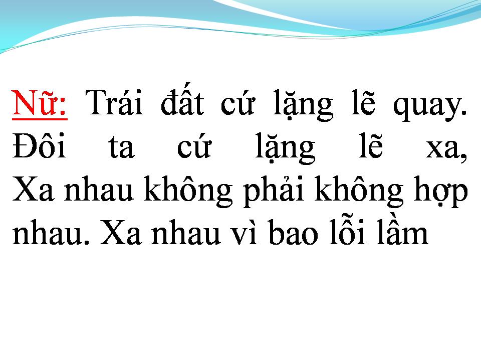 Lời bài hát MỘT VÒNG TRÁI ĐẤT