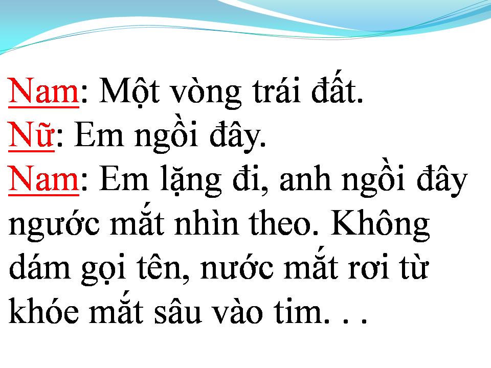 Lời bài hát MỘT VÒNG TRÁI ĐẤT