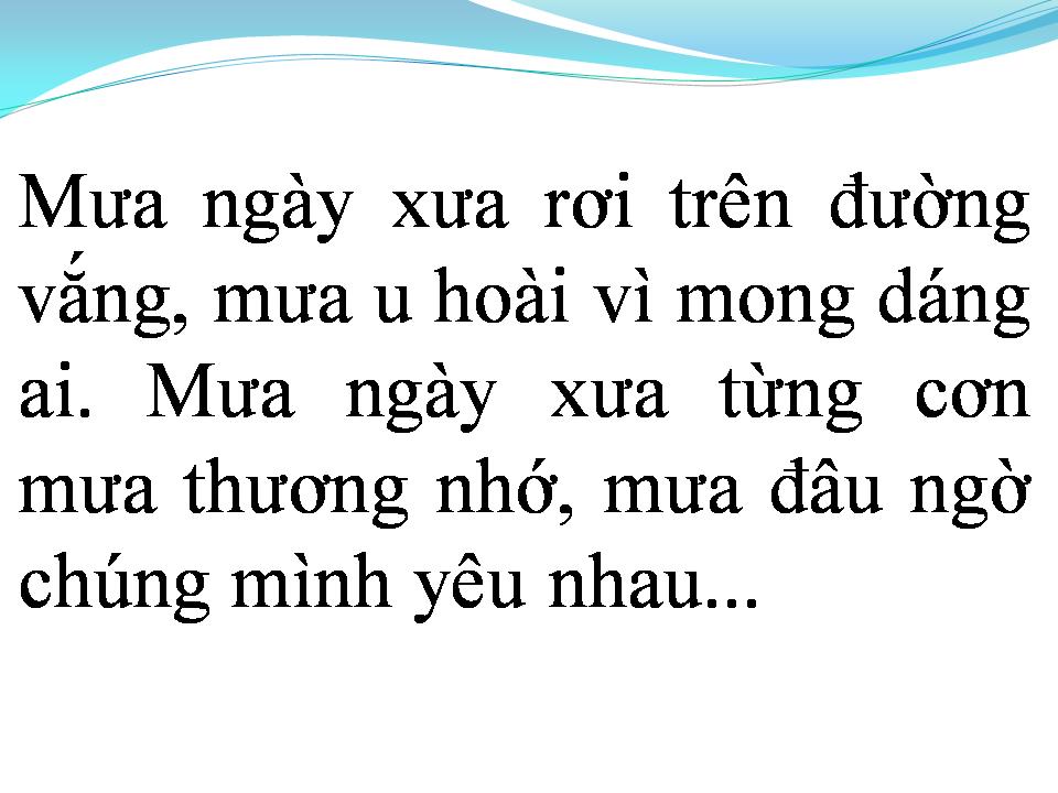 Lời bài hát MƯA BONG BÓNG