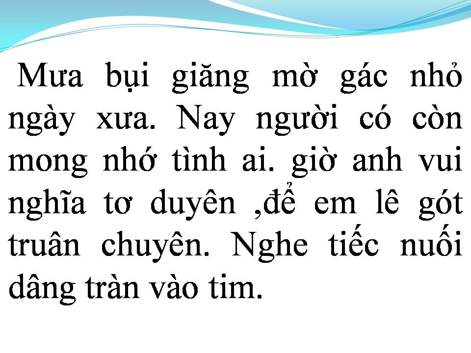 Lời bài hát MƯA BỤI 2