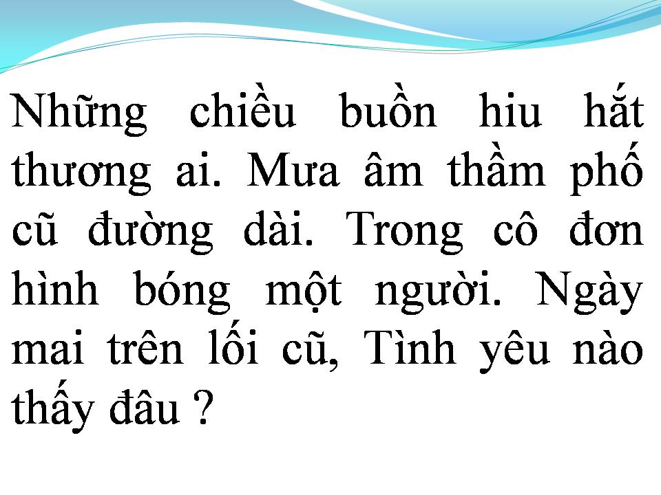 Lời bài hát MƯA CHIỀU KỶ NIỆM