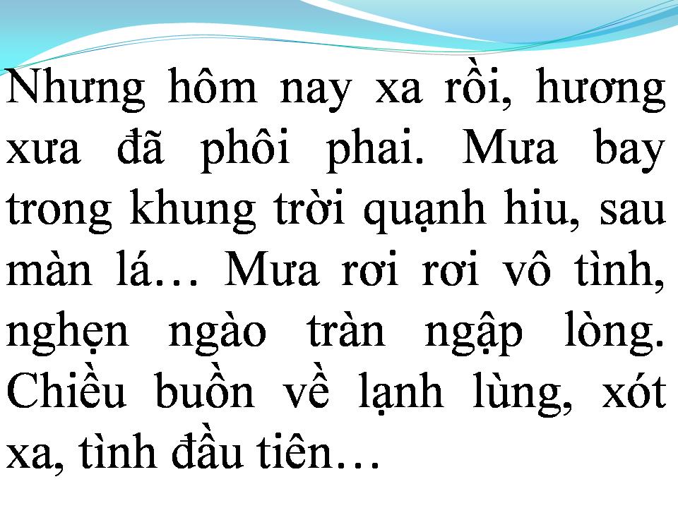 Lời bài hát MƯA CHIỀU KỶ NIỆM