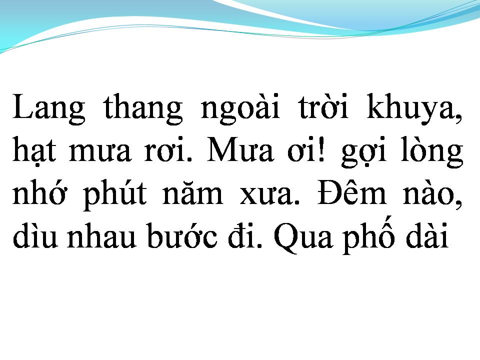 Lời bài hát MƯA ĐÊM ĐỘC HÀNH