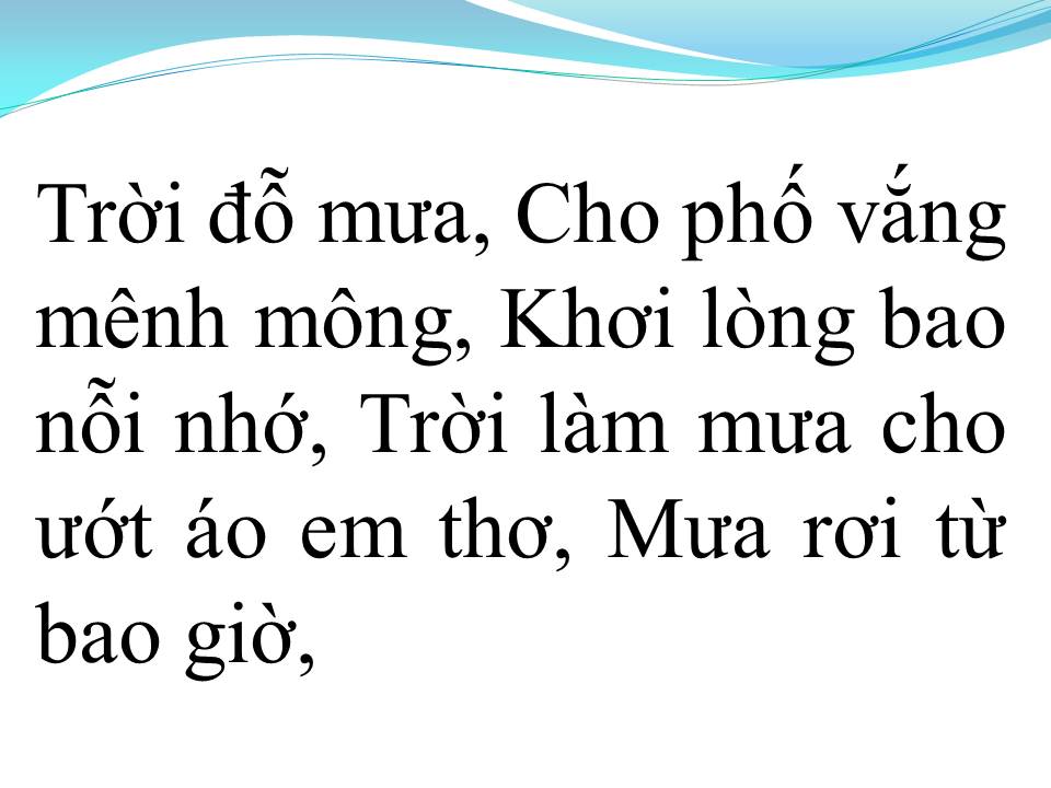 Lời bài hát MƯA ĐÊM TỈNH NHỎ