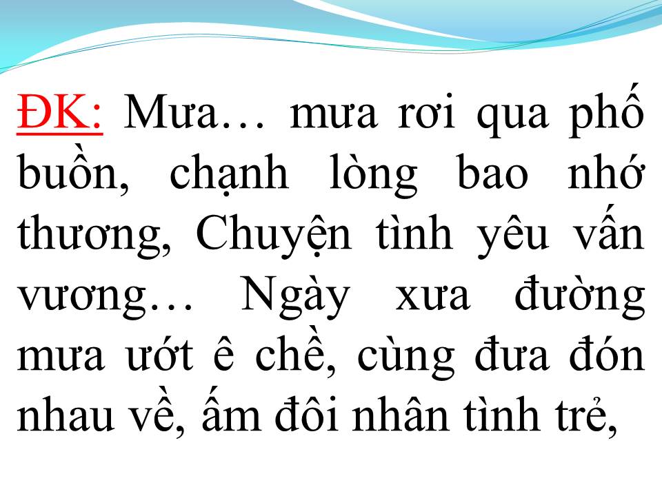 Lời bài hát MƯA ĐÊM TỈNH NHỎ