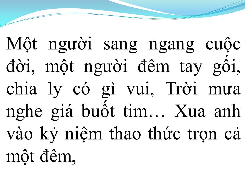 Lời bài hát MƯA ĐÊM TỈNH NHỎ