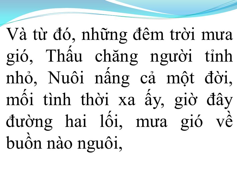 Lời bài hát MƯA ĐÊM TỈNH NHỎ