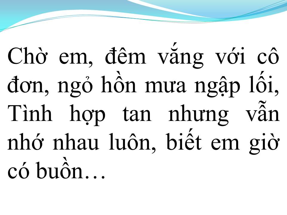 Lời bài hát MƯA ĐÊM TỈNH NHỎ