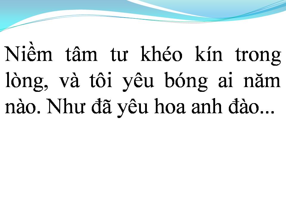 Lời bài hát MÙA HOA ANH ĐÀO