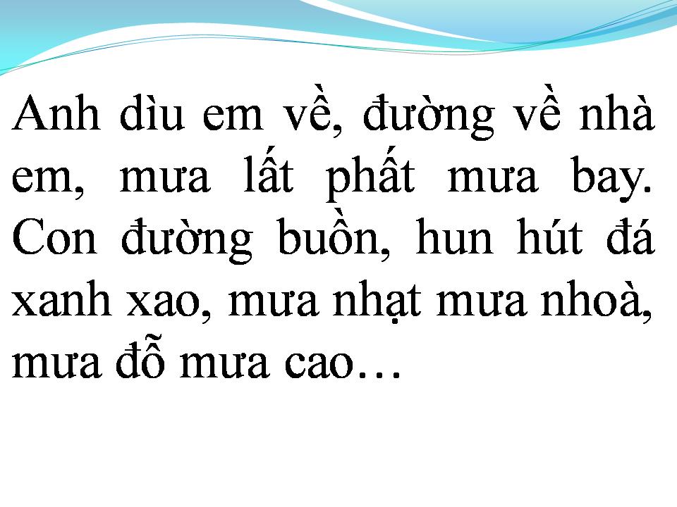 Lời bài hát MÙA MƯA ĐI QUA