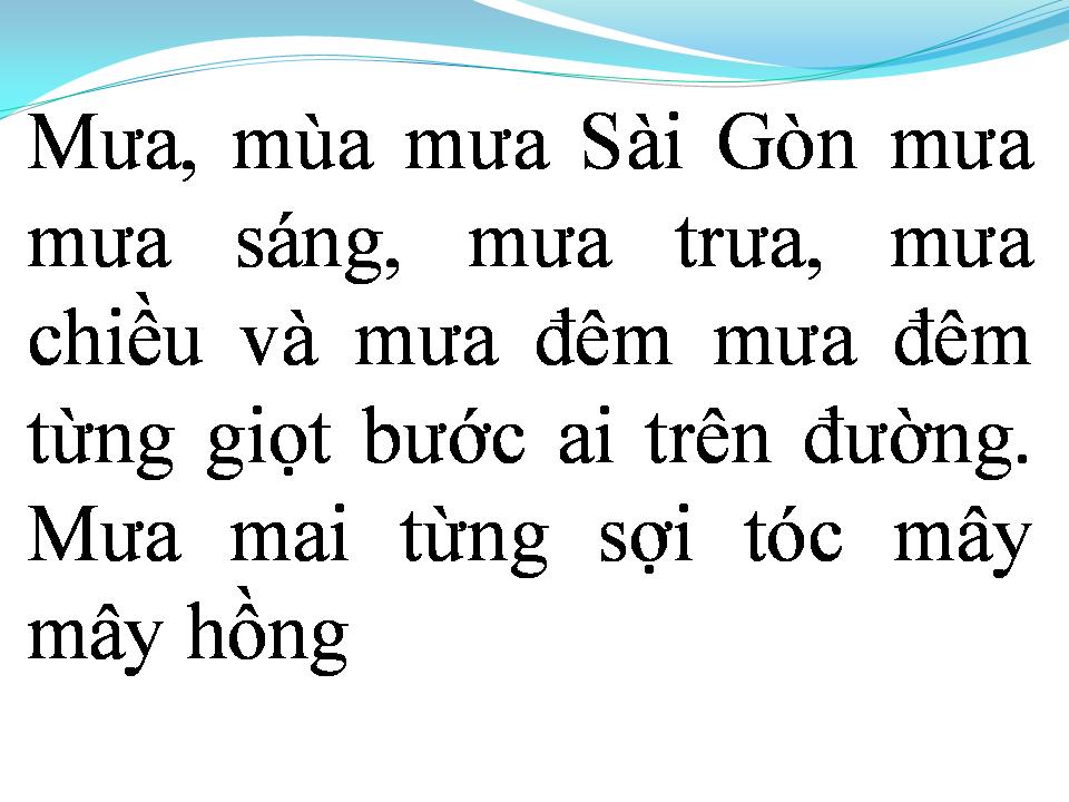 Lời bài hát MƯA MÙA HẠ