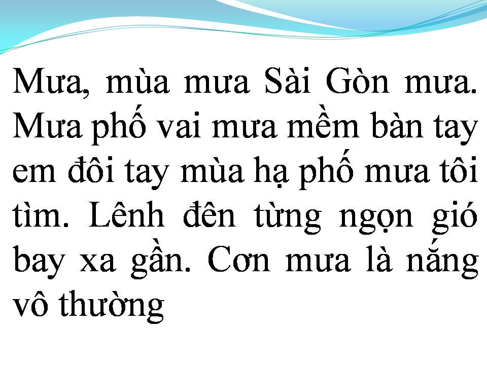 Lời bài hát MƯA MÙA HẠ
