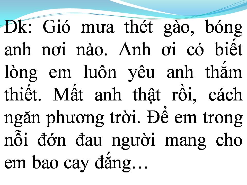 Lời bài hát MƯA NHẠT NHÒA