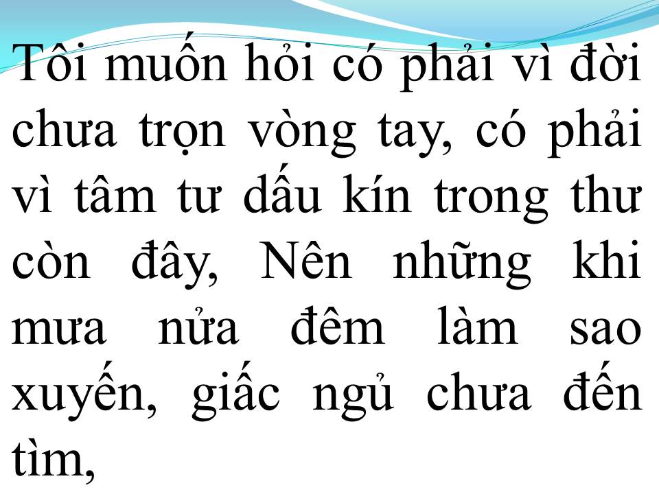 Lời bài hát MƯA NỬA ĐÊM