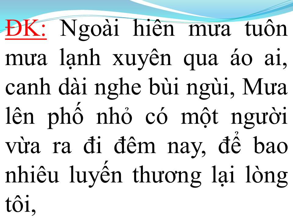 Lời bài hát MƯA NỬA ĐÊM