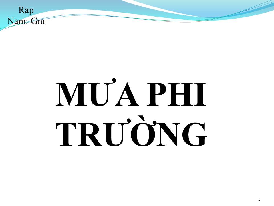 Lời bài hát MƯA PHI TRƯỜNG
