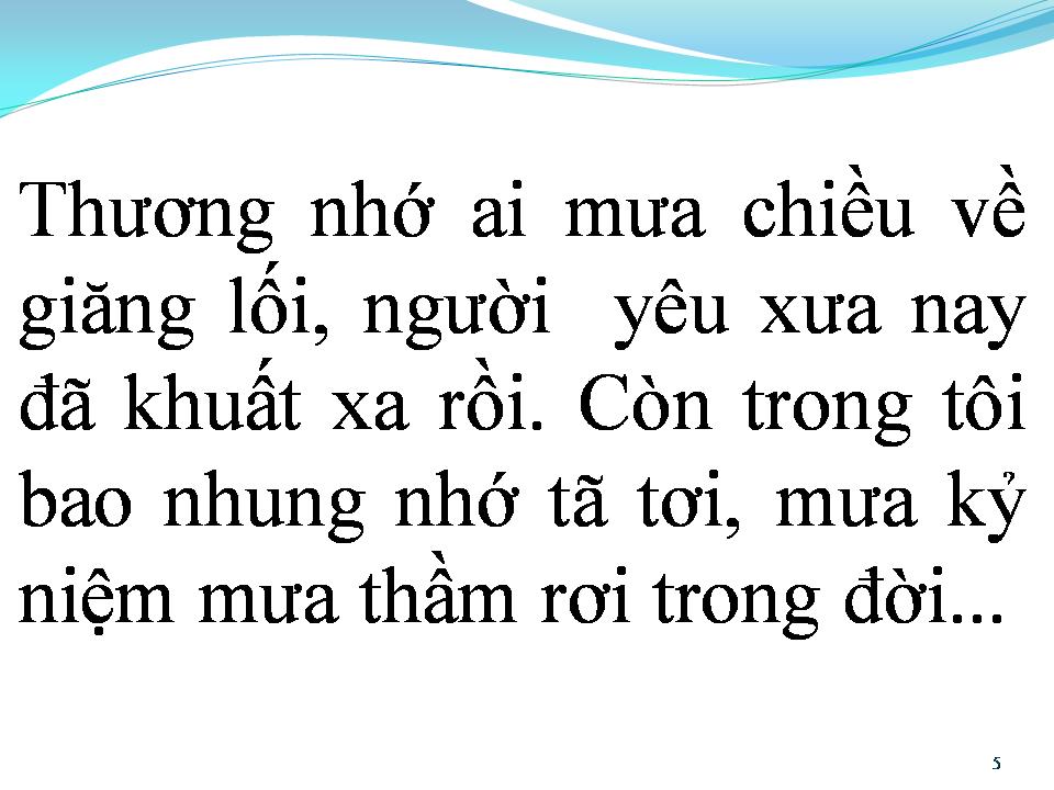 Lời bài hát MƯA QUA PHỐ VẮNG