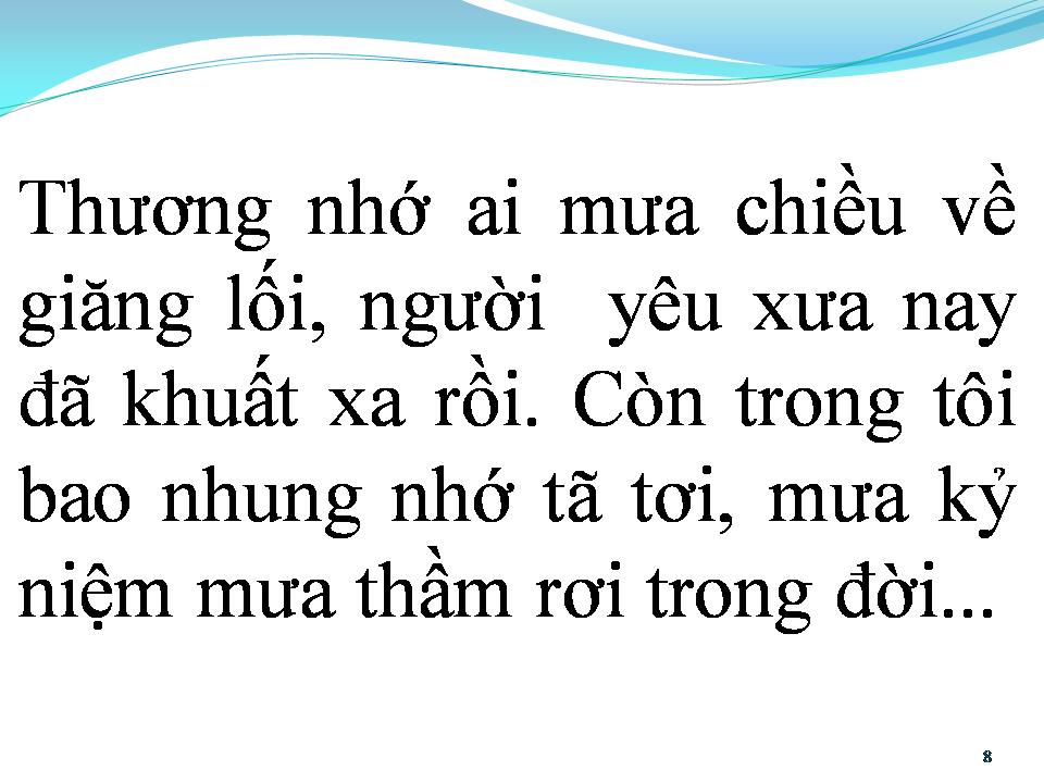 Lời bài hát MƯA QUA PHỐ VẮNG
