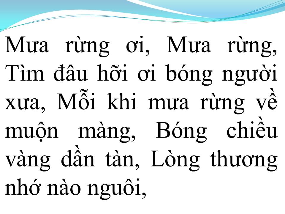 Lời bài hát MƯA RỪNG