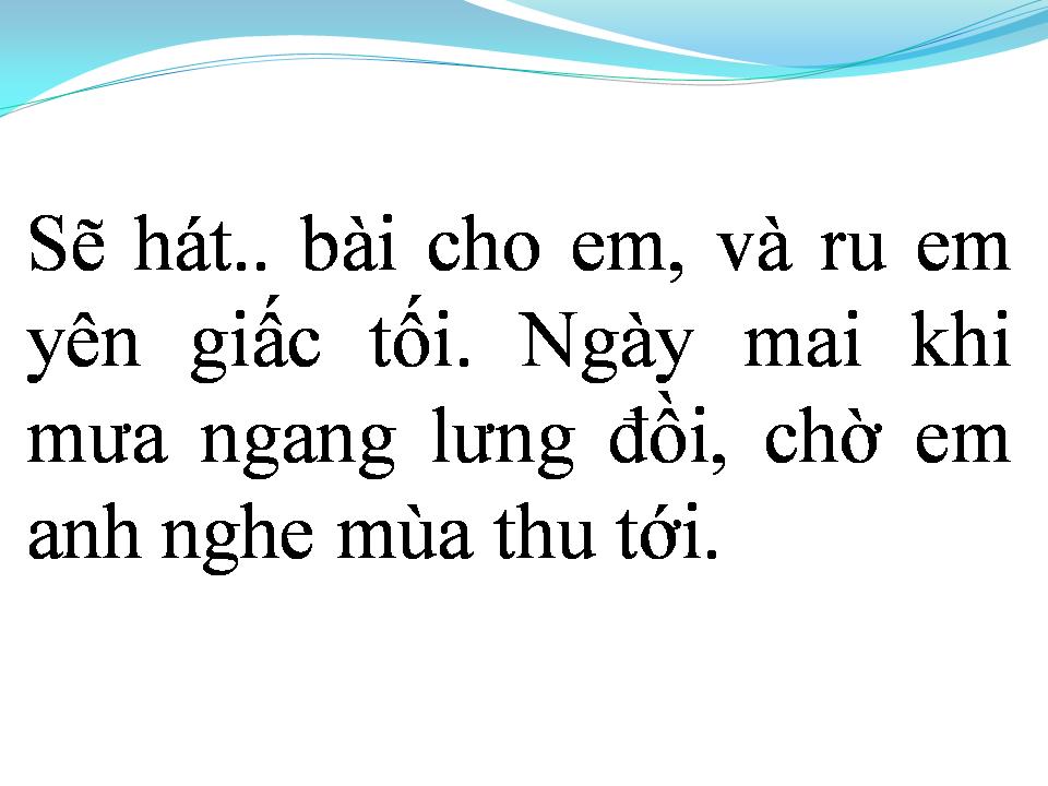 Lời bài hát MÙA THU CHO EM