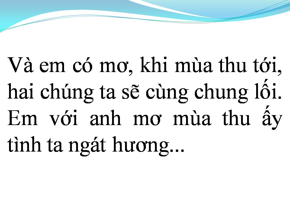 Lời bài hát MÙA THU CHO EM