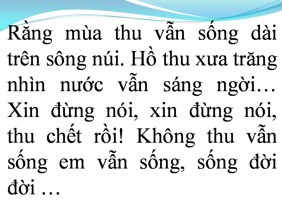 Lời bài hát MÙA THU CÒN ĐÓ