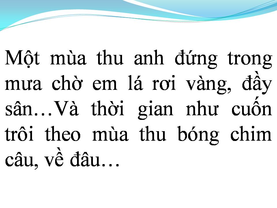 Lời bài hát MÙA THU DƯỚI MƯA