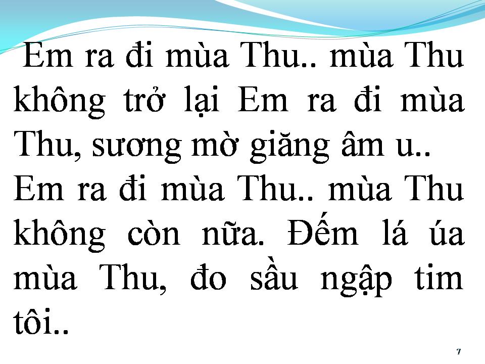 Lời bài hát MÙA THU KHÔNG TRỞ LẠI