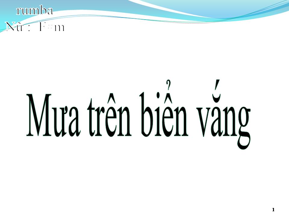 Lời bài hát MƯA TRÊN BIỂN VẮNG