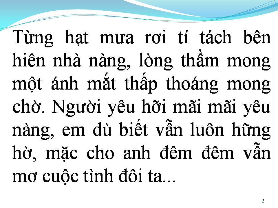 Lời bài hát MƯA TRÊN CUỘC TÌNH