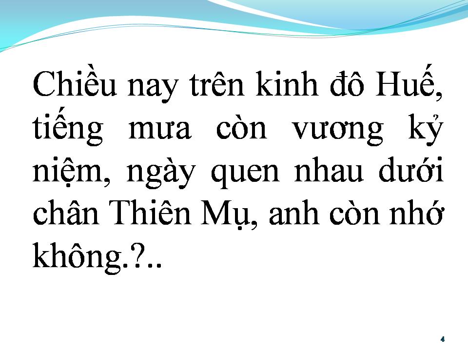 Lời bài hát MƯA TRÊN PHỐ HUẾ