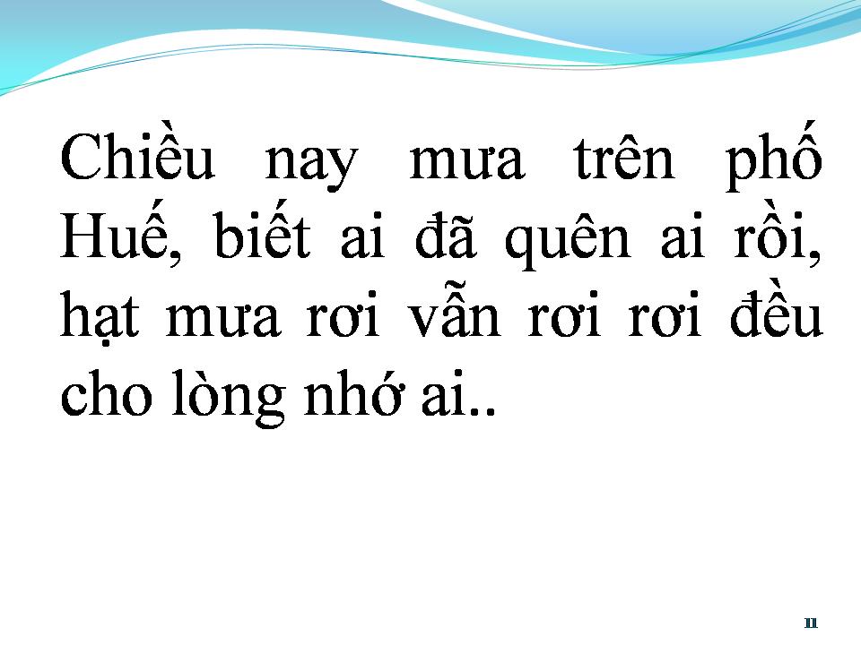 Lời bài hát MƯA TRÊN PHỐ HUẾ