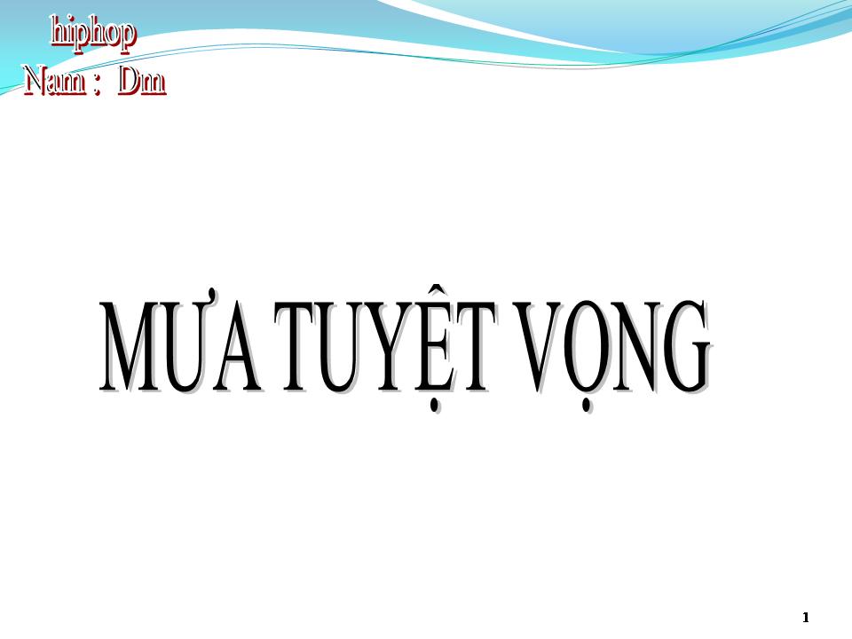 Lời bài hát MƯA TUYỆT VỌNG