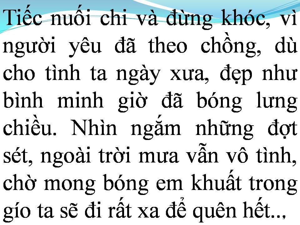 Lời bài hát MƯA TUYỆT VỌNG