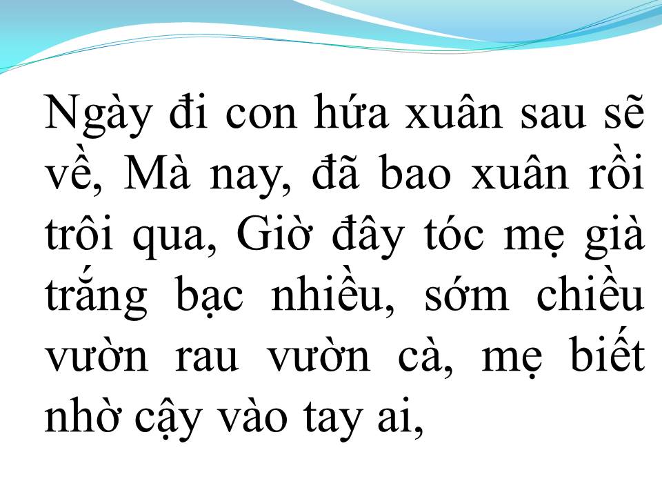 Lời bài hát MÙA XUÂN CỦA MẸ