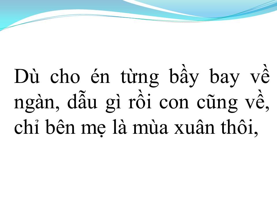 Lời bài hát MÙA XUÂN CỦA MẸ