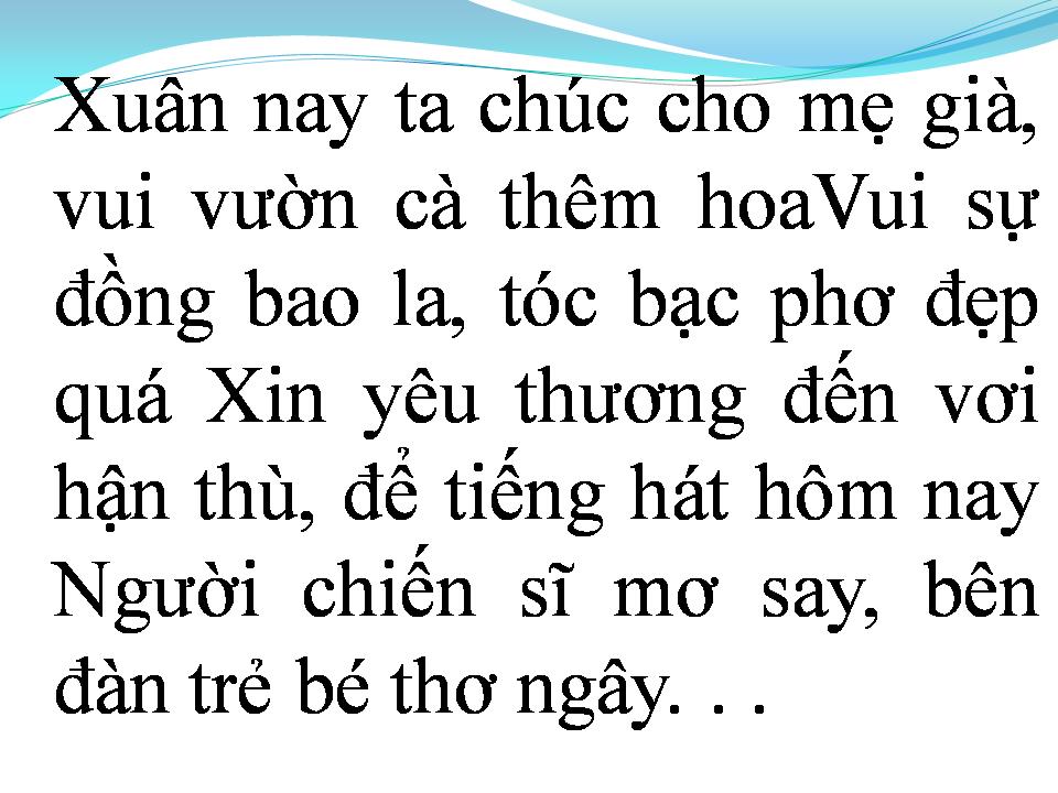 Lời bài hát MÙA XUÂN ĐẦU TIÊN