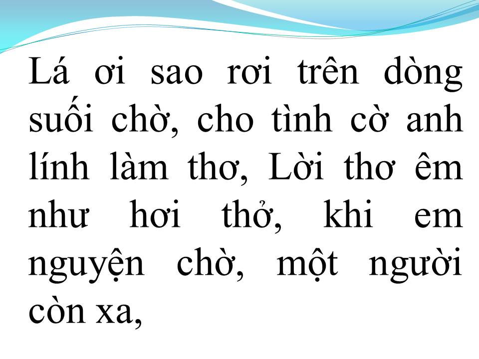 Lời bài hát MÙA XUÂN LÁ KHÔ