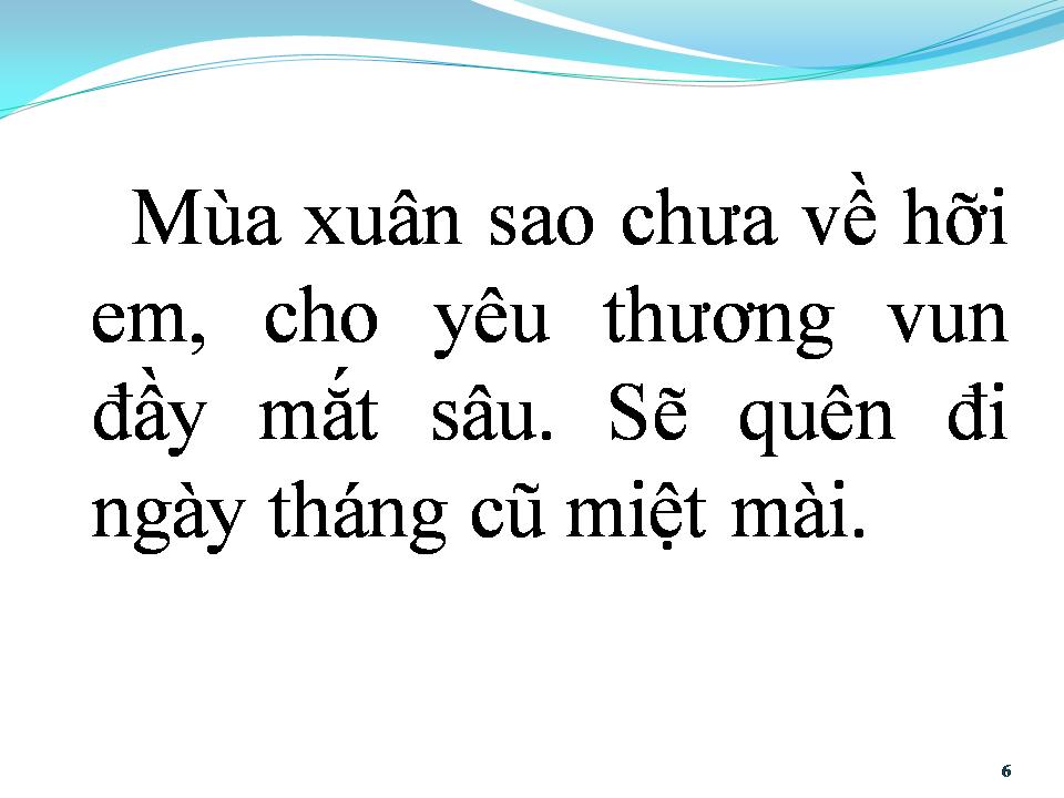 Lời bài hát MÙA XUÂN SAO CHƯA VỀ HỠI EM