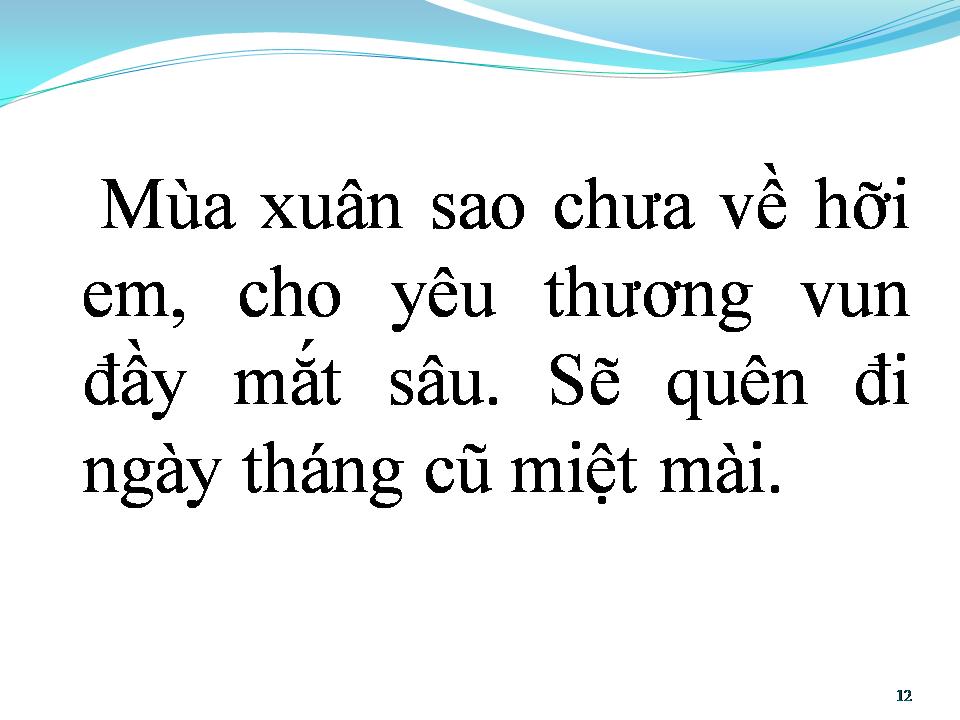 Lời bài hát MÙA XUÂN SAO CHƯA VỀ HỠI EM