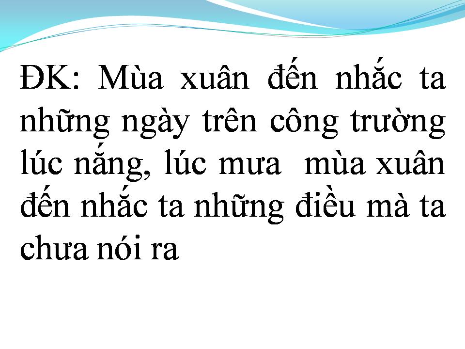 Lời bài hát MÙA XUÂN TÌNH YÊU
