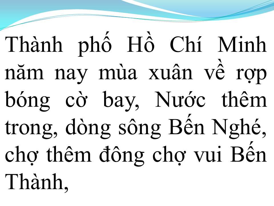 Lời bài hát MÙA XUÂN TRÊN TP HCM