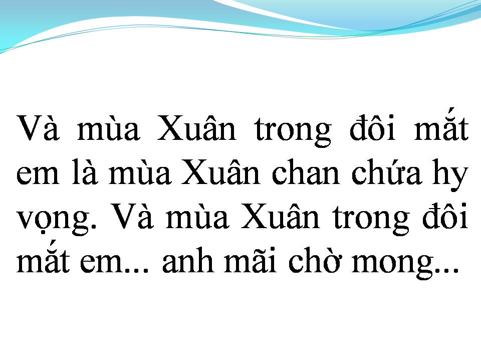 Lời bài hát MÙA XUÂN TRONG ĐÔI MẮT EM